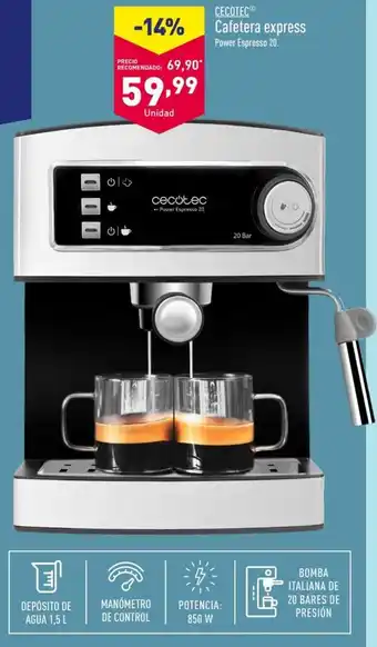 ALDI CECOTEC® Cafetera express oferta
