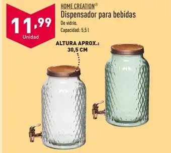 ALDI HOME CREATIONⓇ Dispensador para bebidas oferta