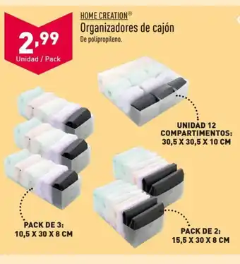 ALDI HOME CREATIONⓇ Organizadores de cajón oferta