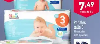ALDI Pañales talla 3 56 unidades oferta