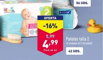 ALDI Pañales talla 2 42 unidades oferta