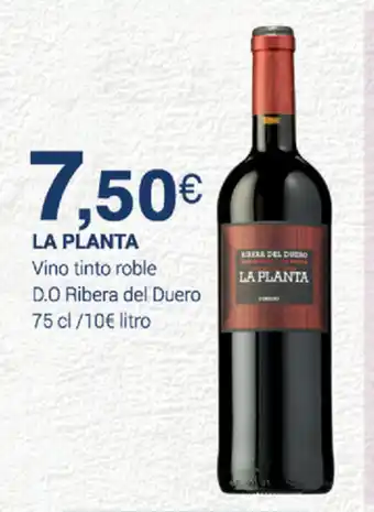Supermercados Plaza La Planta Vino tinto roble D.O Ribera del Duero 75 cl oferta