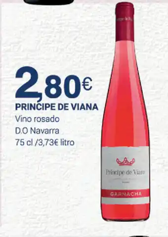Supermercados Plaza Principe De Viana Vino rosado D.O Navarra 75 cl oferta