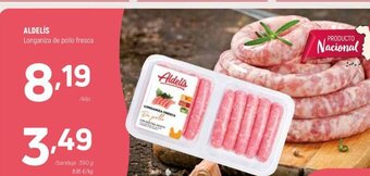 Coviran ALDELÍS Longaniza de pollo fresca oferta