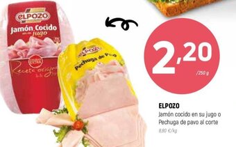 Coviran ELPOZO Jamón cocido en su jugo o Pechuga de pavo al corte oferta