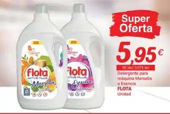 Supermercados Plaza Flota Detergente para máquina Marsella o Esencia Unidad 90 lav oferta