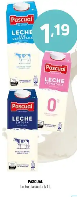 Coviran PASCUAL Leche clásica brik 1 L oferta