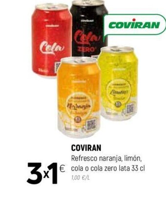 Coviran COVIRAN Refresco naranja, limón, cola o cola zero lata 33 cl oferta