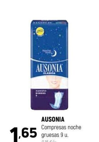 Coviran AUSONIA Compresas noche gruesas 9 u. oferta