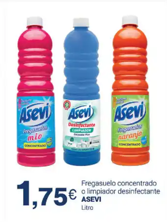 Supermercados Plaza Asevi Fregasuelo concentrado o limpiador desinfectante Litro oferta
