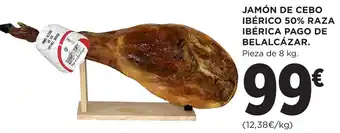 El Corte Inglés JAMÓN DE CEBO IBÉRICO 50% RAZA IBÉRICA PAGO DE BELALCÁZAR oferta