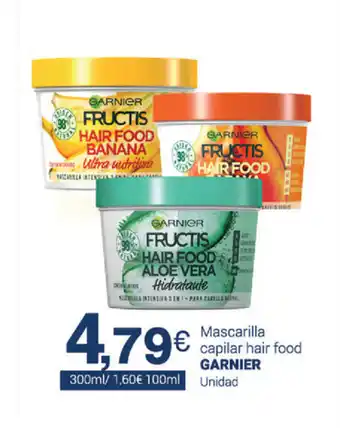 Supermercados Plaza Garnier Mascarilla capilar hair food Unidad 300ml oferta