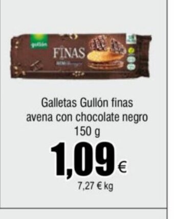 FROIZ Galletas Gullón finas avena con chocolate negro 150 g oferta