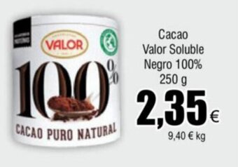 FROIZ Cacao Valor Soluble Negro 100% 250 g oferta