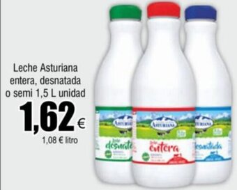 FROIZ Leche Asturiana entera, desnatada o semi 1,5 L unidad oferta