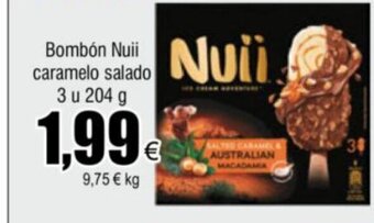 FROIZ Bombón Nuii caramelo salado 3 u 204 g oferta