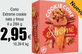 FROIZ Cono Extreme cookie nata y fresa 4 u 284 g oferta