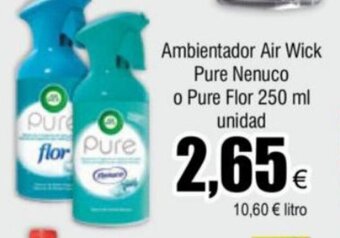 FROIZ Ambientador Air Wick Pure Nenuco o Pure Flor 250 ml unidad oferta