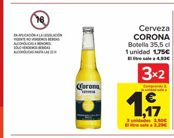Carrefour Cerveza CORONA Botella 35,5 cl oferta