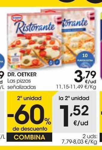 Eroski Dr.oetker pizza ristorante quattro formaggi 340 g oferta