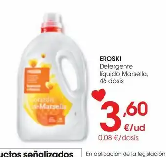 Eroski Eroski detergente liquido marsella 46 dosis oferta