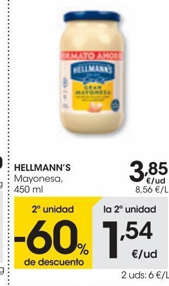 Eroski Hellmann's mayonesa 450 ml oferta