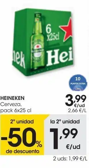 Eroski Heineken cerveza pack 6x0,25 l oferta