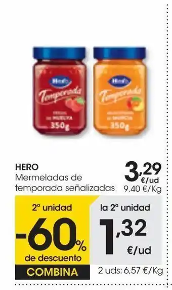 Eroski Hero mermelada de fresas de temporada 350 g oferta