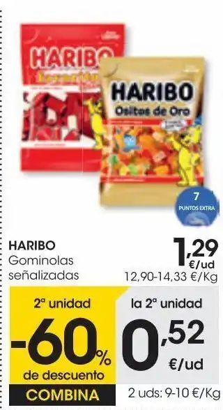 Eroski Haribo favoritos redmix mg 90 g oferta