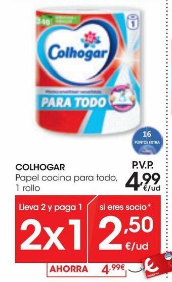 Eroski Colhogar papel cocina para todo 1 rollo oferta