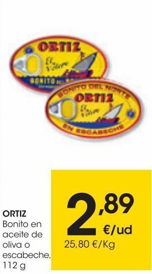Eroski Ortiz bonito del norte en aceite de oliva 112 g oferta