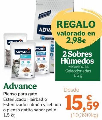 TiendAnimal Pienso para gatos advance oferta