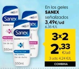 Autoservicios Familia Gel de baño sanex oferta