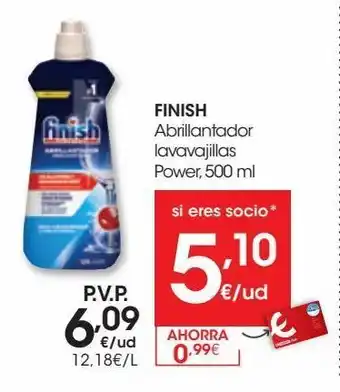 Eroski Abrillantador lavavajillas power 500 ml finish oferta