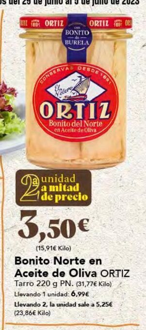 Gadis Bonito del norte en aceite de oliva ortiz oferta