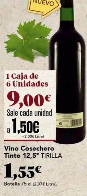 Gadis Vino tinto tirilla oferta