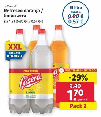 Lidl Refrescos la casera oferta