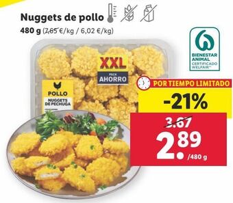 Lidl Nuggets de pollo oferta