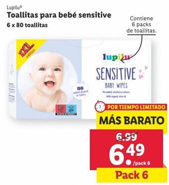 Lidl Toallitas húmedas para bebé lupilu oferta