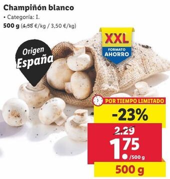 Lidl Champiñones oferta