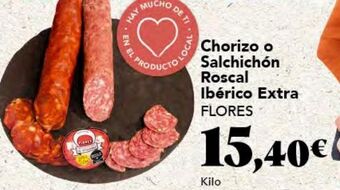 Gadis Chorizo o salchichón roscal ibérico extra oferta