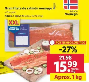 Lidl Salmón noruego oferta