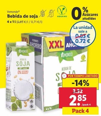 Lidl Bebida de soja oferta