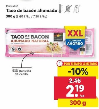 Lidl Bacon ahumado realvalle oferta