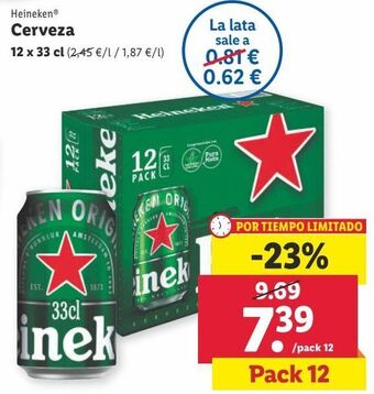 Lidl Cerveza heineken oferta