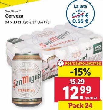 Lidl Cerveza san miguel oferta