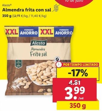 Lidl Almendras alesto oferta