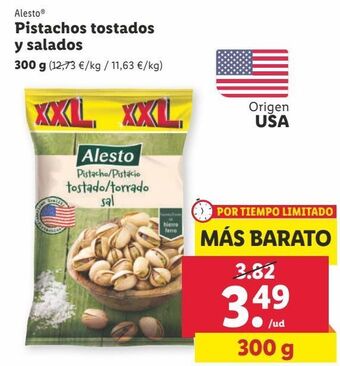 Lidl Pistachos alesto oferta