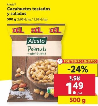 Lidl Cacahuetes alesto oferta