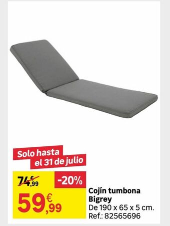 Leroy Merlin Cojin tumbona bigrey oferta